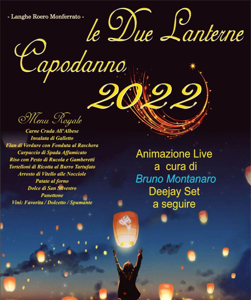 Capodanno alle 2 Lanterne Cenone Piemonte Langhe Roero Offerte 2024