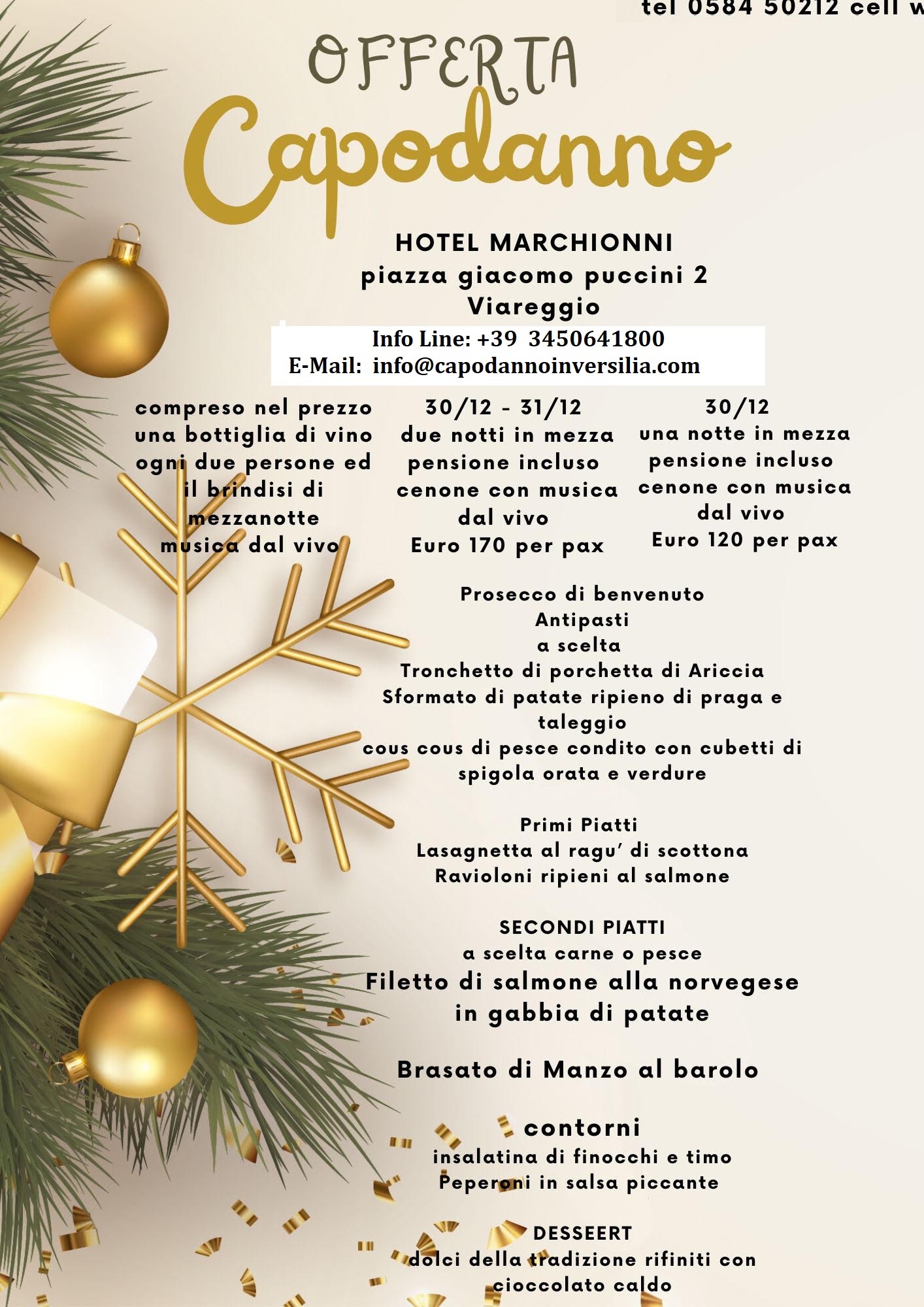 Hotel Marchionni Offerta Capodanno 2025